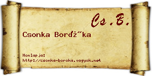 Csonka Boróka névjegykártya