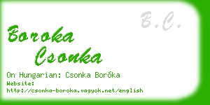 boroka csonka business card